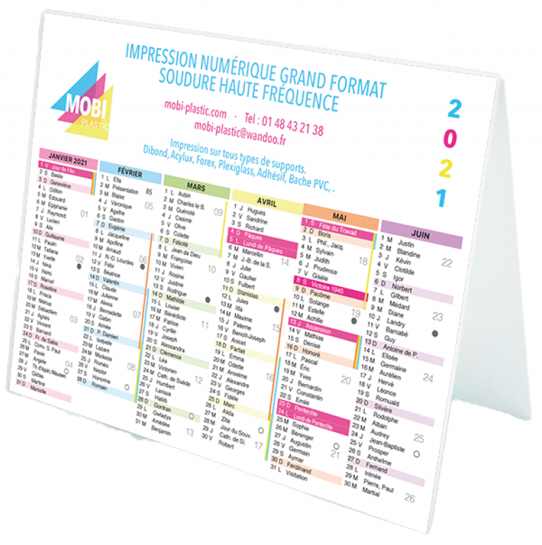 Calendrier personnalisable